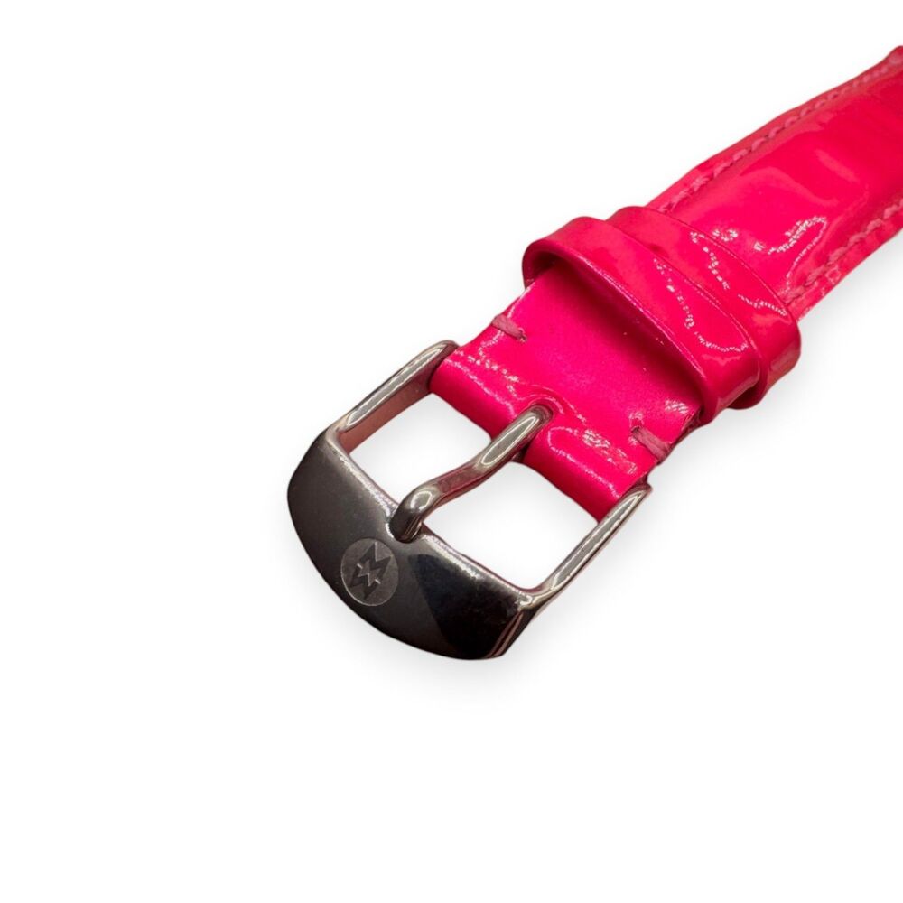 MICHELE 18mm Fandango Hot Pink Genuine Patent Leather Watch Band Strap EUC - Picture 4 of 5